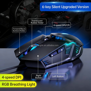 Wired USB Optical Gaming <b>Mouse</b> with RGB Backlit Silent 2.4G 4-mode DPI Ergonomic Design-in Stock for Home/Office/Laptop - Product Image 3
