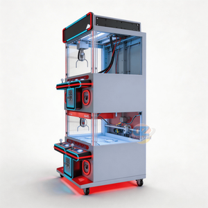 Mini-machine à grue pour 4 joueurs avec accepteur de billets et de pièces, lecteur de cartes, <span class=keywords><strong>jeu</strong></span> d'arcade personnalisé, son réaliste et lumières clignotantes <span class=keywords><strong>en</strong></span> métal - Product Image 4