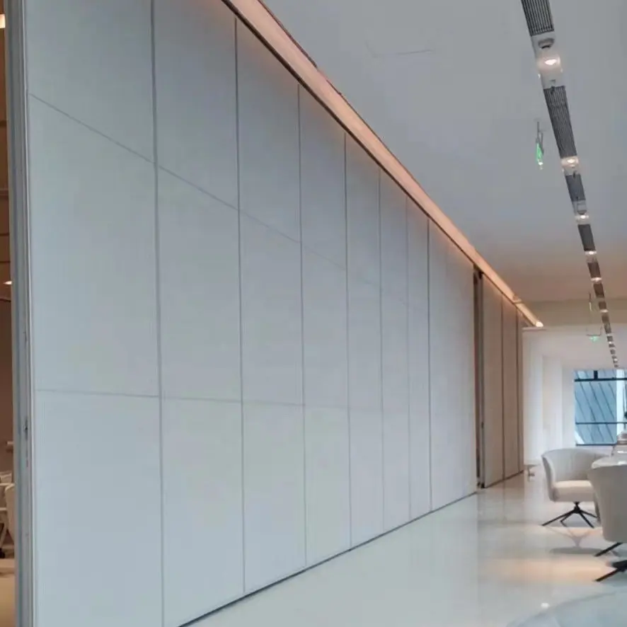Son tasarım iç otel hareketli ses geçirmez ahşap ofis bölmesi katlanabilir bölme duvar