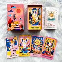 Jeu de cartes de tarot personnalisées pour toute la famille, 78 cartes avec guide, conception de logo personnalisé et cartes d'affirmation oracle