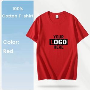 T-shirt unisexe basique 100% coton, vêtement vierge pour broderie de logo personnalisée, impression DTG et impression en relief - Product Image 1
