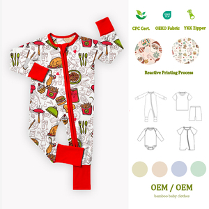 <span class=keywords><strong>Pigiama</strong></span> per Neonati in Bambù Personalizzato, Manica Lunga, <span class=keywords><strong>con</strong></span> Cerniera Bidirezionale, Tutina per Dormire - Product Image 1