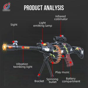 Jouet de tir en plastique, pistolet de jeu de réalité électrique d'intérieur amusant ar - Product Image 2
