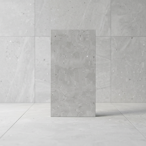 Azulejos de Porcelana Cerámica Pulida y Esmaltada Gris Esmeralda de 800x1600mm, Efecto Piedra Gris para Paredes y Pisos - Product Image 2