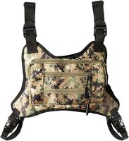 Échantillon Gratuit - Sac de Poitrine Tactique Géométrique à Cadre Interne, Étui Radio, Porte-Équipement Frontal, Sac de Poitrine Utilitaire pour Unisexe