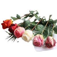 Neue Bestseller Hochwertige Hochsimulierte Umweltfreundliche Seidenblumen Rose mit Langem Stiel für Hochzeit Weihnachten Muttertag