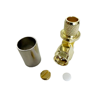 Connecteur SMA mâle plaqué or SMA-C-JW5D à angle pour câble RG6 300, fournisseur d'usine