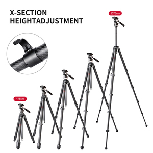Coman Trọng lượng nhẹ máy ảnh sợi Carbon Tripod xách tay video du lịch Tripod Zero <span class=keywords><strong>V</strong></span> nhỏ gọn Tripod đứng - Product Image 3