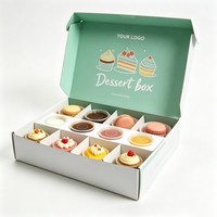 Scatola per Ciambelle in Carta Alimentare con Logo Personalizzato e Finestra, Confezione Rosa per Ciambelle Mochi da Asporto per Panetterie e Fast Food