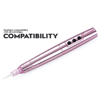Machine de maquillage permanent rose fabriquée par Biomaser, sans fil et sans cordon, ensemble de stylo de tatouage pour sourcils