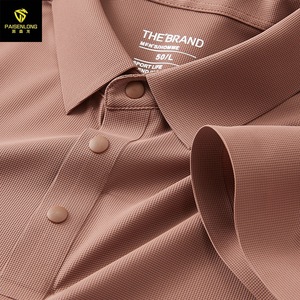 Camiseta Polo para Hombre Paissenlong, Manga Corta, Color Sólido, Tela de Seda de Hielo 50L, Estilo Deportivo y Moderno - Product Image 2