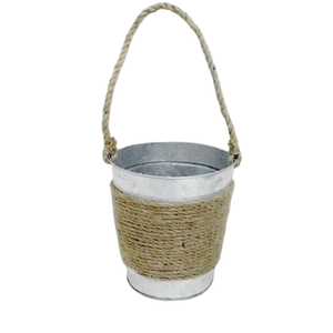 Jardinière murale en zinc galvanisé Pots de fleurs pour l'extérieur et l'intérieur Lot de deux pots de fleurs en métal pour la décoration du jardin de la ferme - Product Image 6