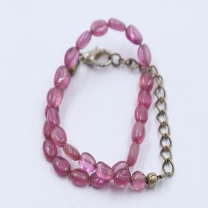 สร้อยข้อมือลูกปัดทับทิมแดงธรรมชาติคุณภาพ AAA+ รูปทรงอัญมณีเคลือบเงิน งานคริสเตียน คุณภาพเยี่ยม สำหรับทำเครื่องประดับเลียนแบบ - Product Image 5