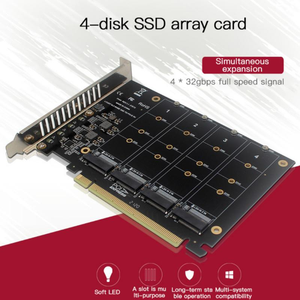 PCI-E сигнальная раздельная карта-Массив PH44 NVME 4, карта-массив с поддержкой SSD/<span class=keywords><strong>M</strong></span>.2 PCI-E устройства <span class=keywords><strong>M</strong></span>.2 NVME протокола жесткого диска - Product Image 6