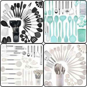 Accesorios de Cocina, Juego de Utensilios de Cocina de 14 Piezas, Ecológicos, Certificados por LFGB, de Silicona con Mango de Madera, Resistentes al Calor - Product Image 3