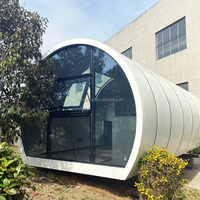 Cabane moderne portable avec plan de sol flexible pour studio de jardin, location de vacances, capsule spatiale de tourisme de luxe haut de gamme
