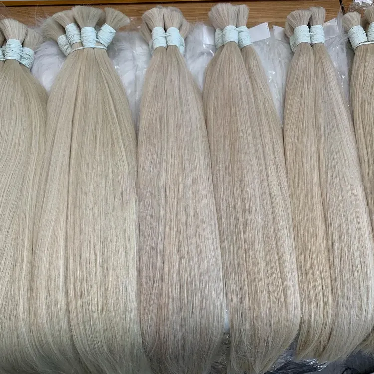 Wholesale 12A Indian Human Hair Bulk unprocessed curly bulk virgin indian hair vendors bulk human hair for braiding