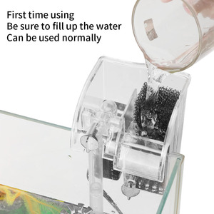 <span class=keywords><strong>Filtre</strong></span> <span class=keywords><strong>externe</strong></span> mural avec pompe à oxygène et coton filtrant pour aquariums et petits terrariums de tortues, traitement du film gras - Product Image 3