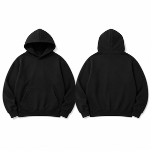 Sudaderas con Capucha Negras Lisas de Algodón 100% de 500 Gsm de Alta Calidad, Diseño Personalizado para Hombre - Product Image 2