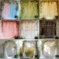 Prix d'usine Rideau Mur de fleurs pour scène de mariage Décoration de fond de mariage Décoration de toile de fond de mariage