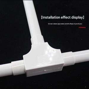 Kotak Sambungan PVC Berlapis T-Connector 16T Kotak Sambungan Kabel Selubung Pipa 25mm Kotak Sambungan Tersembunyi Segitiga Persegi 4mm - Product Image 3
