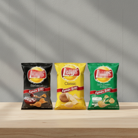 Sachet d'emballage pour snacks croustillants, sachet scellé au dos pour chips, sachet d'emballage pour aliments soufflés, film multicouche résistant aux perforations, facile à ouvrir