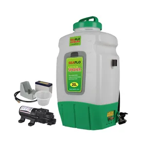 SEAFLO de alta eficiência mochila pulverizador elétrico 20 Litros embutido filtro de pressão 12 volt pulverizador 70PSI para capina