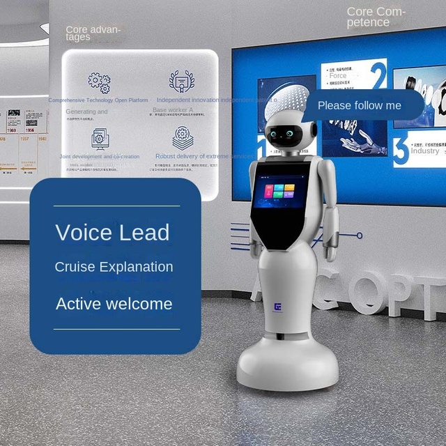 Welcome to the Robot Business Efficient and Intelligent Service Robots, AI Conversations, Exhibition Hall,12.1-in Chlarge Screen