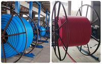 Gaine de câblage en PEHD ondulé à âme en silicone, 2 voies, 7 voies, pour câble de télécommunications souterrain à fibre optique soufflée FTTH