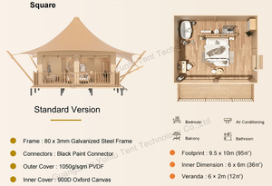 Tienda de Campaña de Lujo para Safari en <span class=keywords><strong>el</strong></span> Desierto con Estructura de Acero y Lona de PVDF Resistente a los Rayos UV para <span class=keywords><strong>Retiro</strong></span> Vacacional - Product Image 6