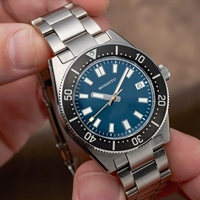 Relojes de Buceo Automáticos Deportivos de Lujo para Hombre, Correa Ancha de Acero Inoxidable, Resistencia al Agua de 200 Metros, Esfera con Agujas, 40.5 mm, Venta al Por Mayor