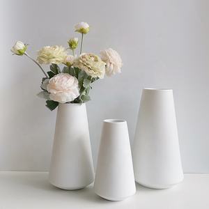 Vaso <span class=keywords><strong>per</strong></span> Fiori in Ceramica Nordica Ecologica, Vaso Moderno Rotondo Bianco Non Smaltato Fai-da-Te <span class=keywords><strong>per</strong></span> Decorazione Casa e Regalo <span class=keywords><strong>per</strong></span> Disegno Bambini - Product Image 4