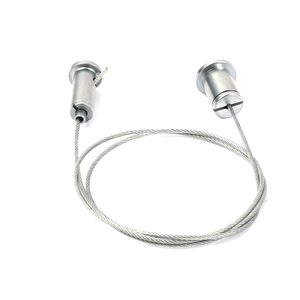 Câble accrochant de kits de câble de fil d'acier de <span class=keywords><strong>suspension</strong></span> d'acier inoxydable avec la pince et les chapeaux de <span class=keywords><strong>plafond</strong></span> - Product Image 4