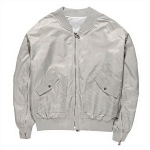 Chaqueta Bomber Retro de Doble Cara para Hombre, Cuello Alto, Cortavientos, Cierre de Cremallera, Forro Polar, Acabado Invernal - Product Image 3