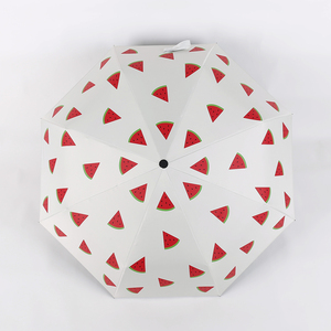<span class=keywords><strong>Parapluie</strong></span> <span class=keywords><strong>traditionnel</strong></span> <span class=keywords><strong>japonais</strong></span> à ouverture automatique, 3 plis, noir, anti-UV, motif pastèque imprimé, en pongee, pour l'été et les voyages - Product Image 6