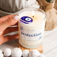 Top vente nouvelle tendance luxe guérison Chakra énergie haute qualité cristal fait à la main cire de soja mauvais œil bougie parfumée