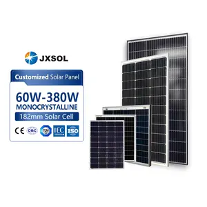 Nhà tấm pin mặt trời tất cả các màu đen 180W 200W 250W 300W 350W 380W tấm pin mặt trời Kích thước nhỏ mô-đun năng lượng mặt trời PV