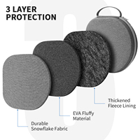 YINKE Smart Case pour AirPods Max avec mode veille de protection pratique transport voyage dur organisateur sac de couverture de rangement