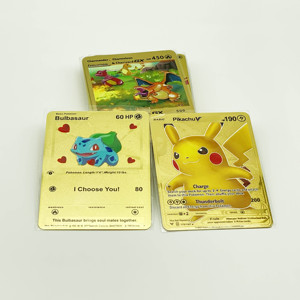 Custom Stainless Steel <strong>Metal</strong> Gold Black Poke mon Game <strong>Cards</strong> <strong>Charizard</strong> 1st Poke mon <strong>Cards</strong> <strong>Vmax</strong> - Product Image 3