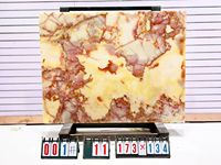 Dalle d'onyx rouge translucide de luxe, marbre de jade pour mur de fond de villa et comptoir
