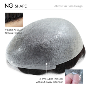 V <span class=keywords><strong>Loop</strong></span> Ultra sottile pelle da uomo toupet capelli umani 0.03-0.04mm sistema di sostituzione capelli 64 colori non rilevabili parrucca naturale uomo - Product Image 5