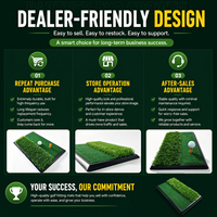 Tapis de frappe de golf double face en caoutchouc robuste, sensation de gazon réaliste, pour fairway et terrain accidenté, aide à l'entraînement pour driver et wedge