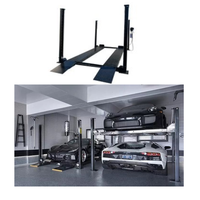 Équipement de stationnement souterrain de garage à domicile de marque de distributeur personnalisée Ascenseur de parking hydraulique à 4 colonnes