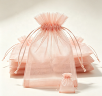 Sacs en organza doux écologiques recyclables, pochettes à bijoux, sacs à cordon pour cosmétiques, cadeaux de mariage, sacs de shopping