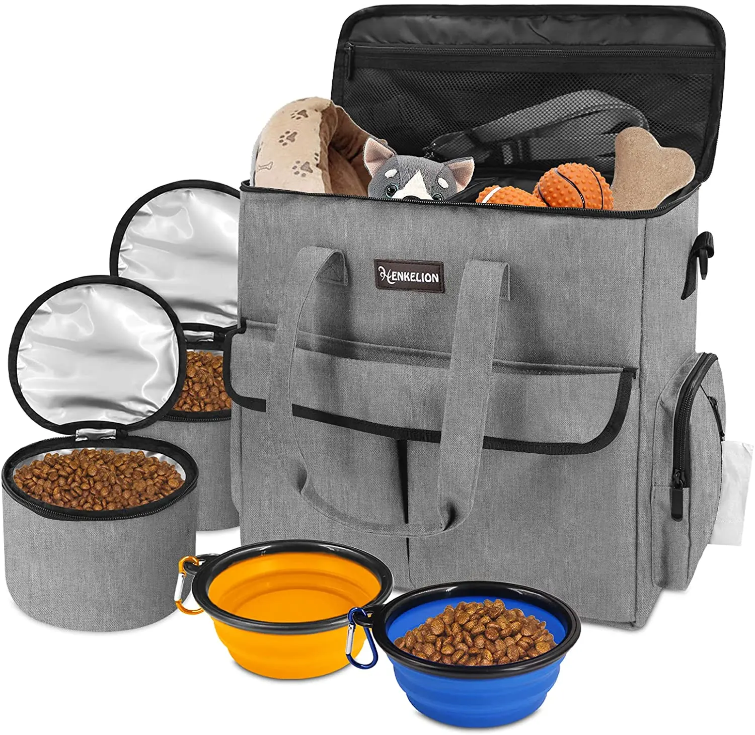 2024 fabrika doğrudan satış Pet köpek kedi besleme seyahat Tote çanta Pet gıda koruma Pet taşıyıcılar çanta