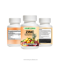 Comprimés 3-en-1 de calcium, magnésium et zinc à marque privée pour la santé des os, des nerfs, des muscles et des articulations des adultes