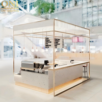 ONI Mobilier moderne pour les salons de thé et de café Aménagement d'intérieur avec kiosque de présentation de cosmétiques et d'aliments