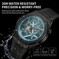 Nouvelle Arrivée Montres de Sport de Haute Qualité Style Navi en Acier Inoxydable Montre Mécanique Automatique Cadran à Aiguilles Étanche