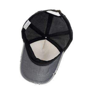 Casquettes de baseball en coton à 5 panneaux, effet vieilli, avec logo brodé personnalisé, bicolores, pour le sport, vente en gros - Product Image 3