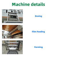 Machine d'emballage verticale à huit colonnes entièrement automatique en acier inoxydable à haute vitesse pour poudres avec scellage arrière